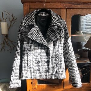 Banana Republic houndstooth tweed peacoat